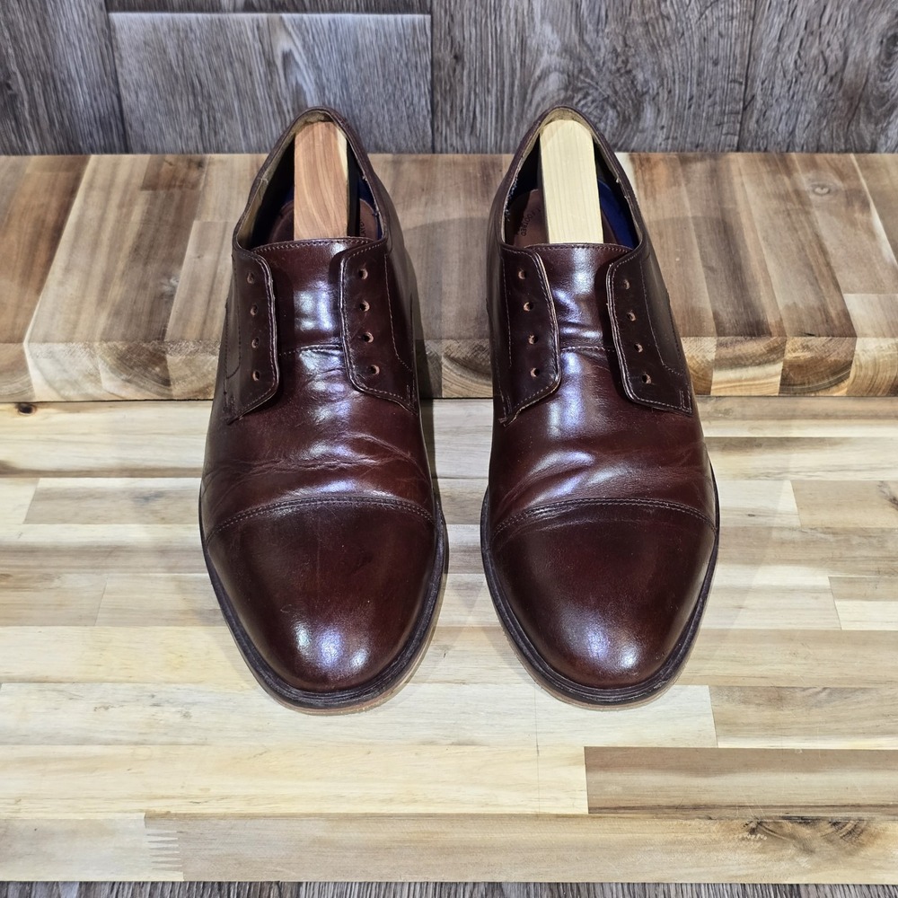 Bostonian Men's Brown Leather Cap‎ Toe Oxford Dress Shoes Size 10 M Comfort